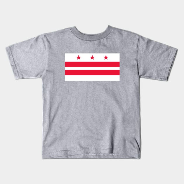 Flag of Washington D.C. Kids T-Shirt by brigadeiro